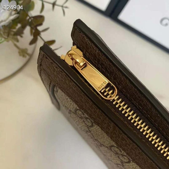 Gucci GG Unisex Ophidia Pouch Beige/Ebony GG Supreme Canvas