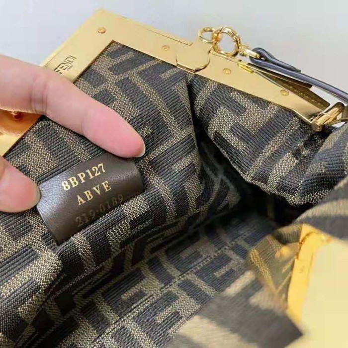 Fendi Women First Small Beige Leather Bag