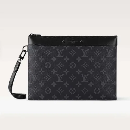 Louis Vuitton LV Unisex Pochette To Go Monogram Eclipse M81569