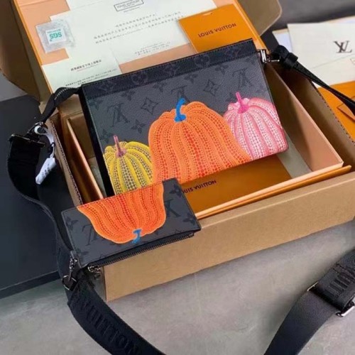 Louis Vuitton LV Unisex LV x YK Gaston Wearable Wallet Monogram Eclipse Reverse Coated Canvas