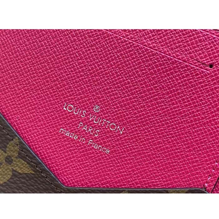 Louis Vuitton LV Unisex Passport Cover Pink Monogram Macassar Coated Canvas Cowhide Leather