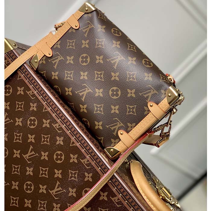 Louis Vuitton LV Unisex Side Trunk PM Handbag Monogram Coated Canvas