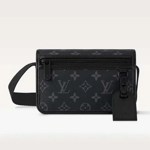 Louis Vuitton LV Men Bosphore Wearable Wallet Monogram Eclipse-Black M12599
