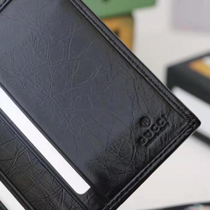 Gucci GG Men Soft Leather Passport Case in Black Soft Leather