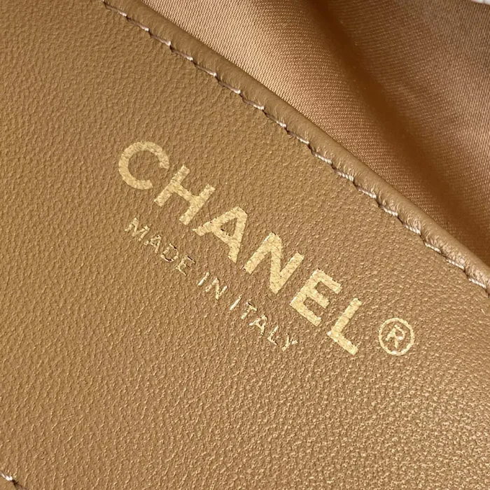 Chanel Women 25 Small Handbag Grained Calfskin Gold Tone Metal-White