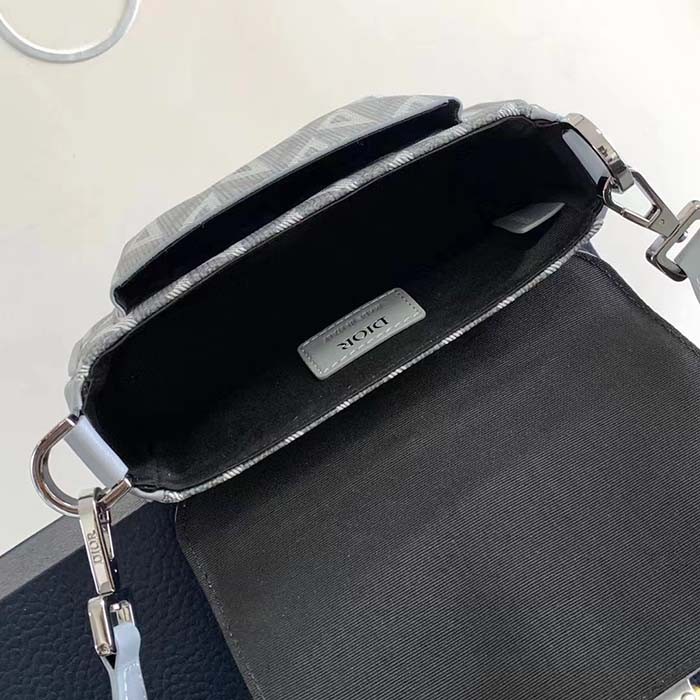 Dior Unisex Mini Hit The Road Bag Gray CD Diamond Canvas