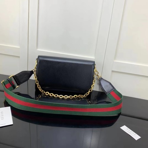 Gucci GG Women Gucci Horsebit 1955 Small Bag Black Leather