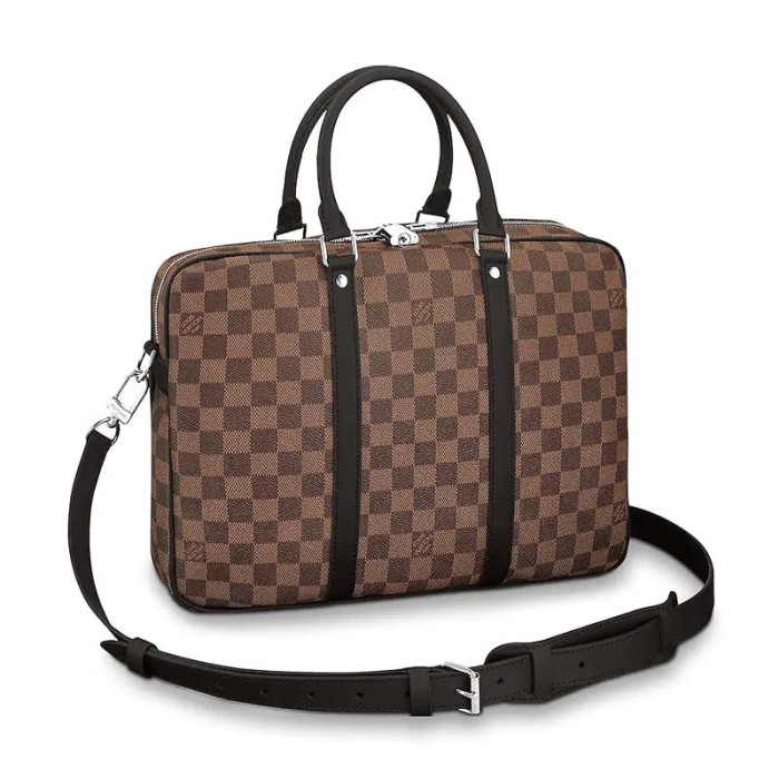 Louis Vuitton LV Men Porte-Documents Voyage PM in Monogram Macassar Canvas