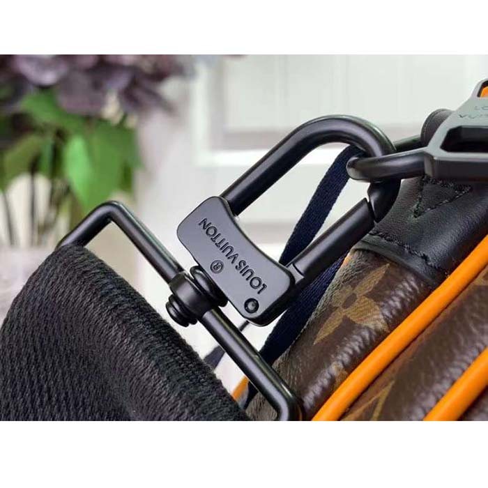 Louis Vuitton LV Unisex S Lock Messenger Radiant Sun Monogram Macassar Coated Canvas M46688