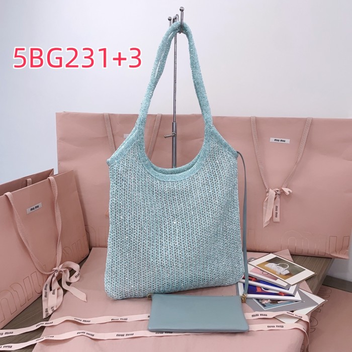 5BG231MiuMiu new sequined mesh IVY handbag