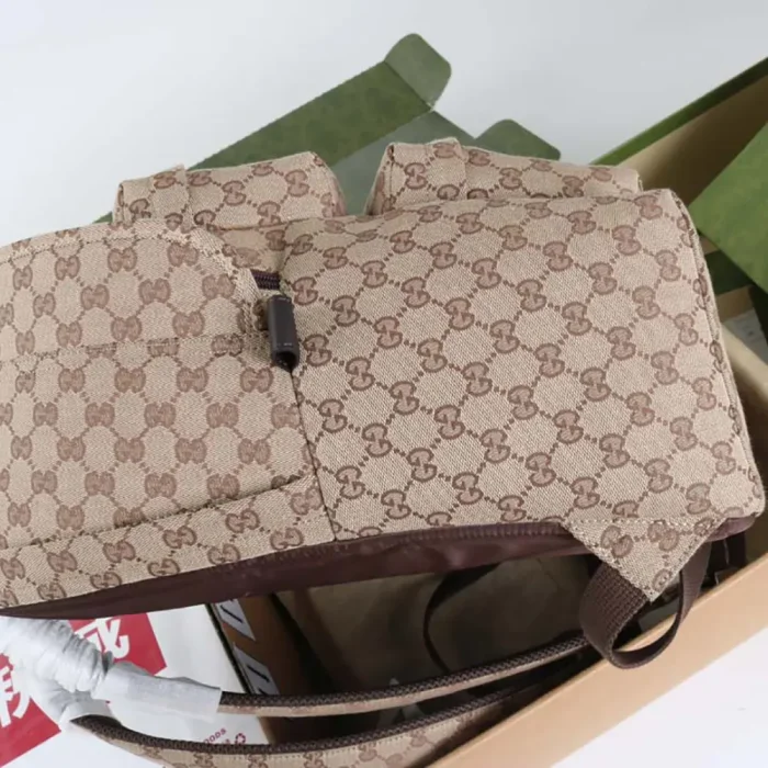 Gucci Unisex GG Canvas Medium Backpack-Dark Brown 824624FAEHZ9795