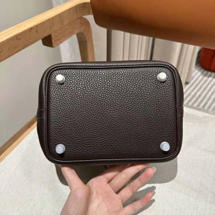 Hermes Women Picotin Lock 18cm in Cowhide leather-Black