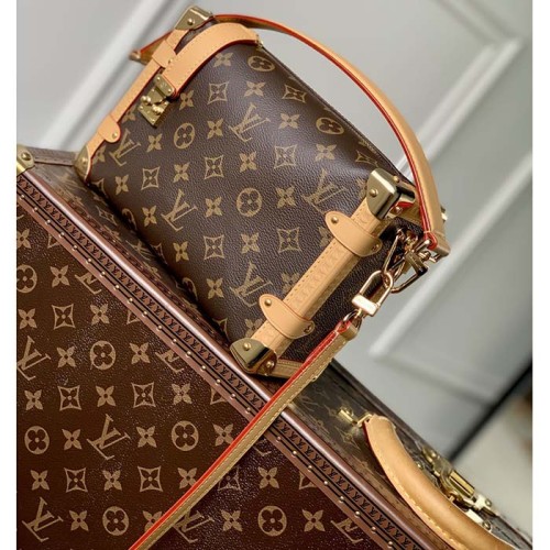 Louis Vuitton LV Unisex Side Trunk PM Handbag Monogram Coated Canvas