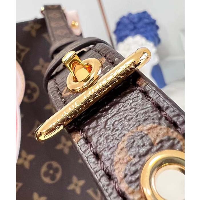 Louis Vuitton LV Unisex Sac Plat PM Monogram Coated Canvas Natural Cowhide Leather Textile Lining