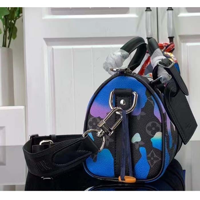 Louis Vuitton LV Unisex Keepall Bandoulière 25 Sunrise Eclipse Reverse Coated Canvas