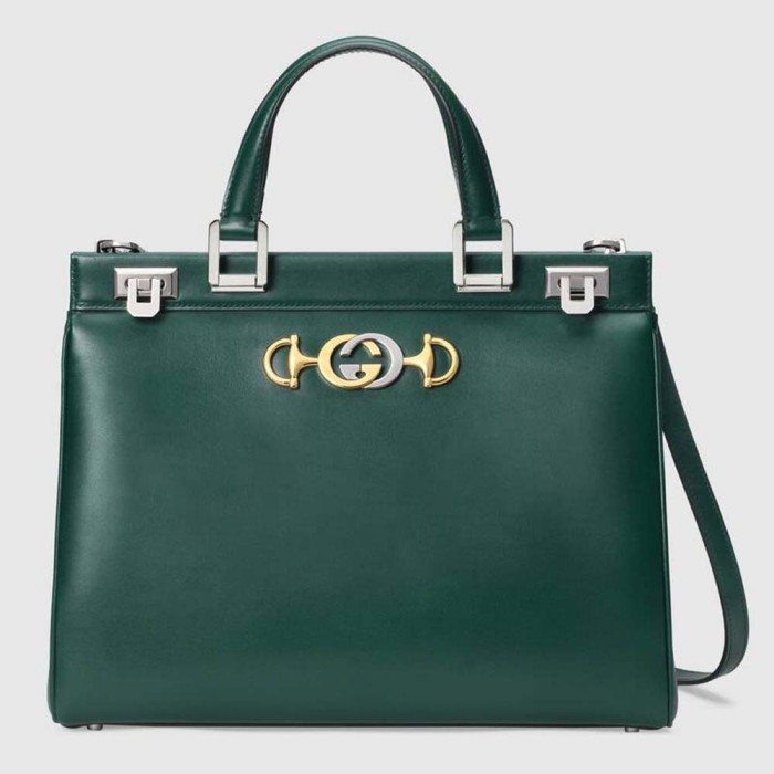 Gucci GG Women Gucci Zumi Smooth Leather Medium Top Handle
