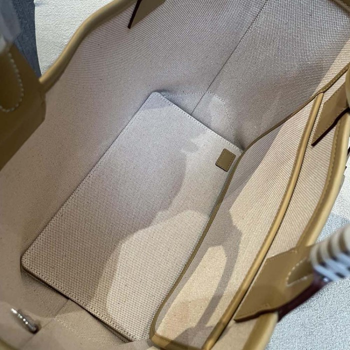 Hermes Unisex Steeple 25 Ecru Tote Bag-Brown H084313CKAC