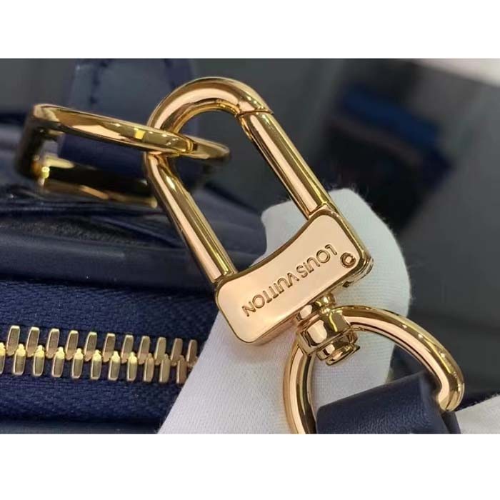 Louis Vuitton LV Women Alma BB Handbag Navy Blue Lamb Leather Cowhide