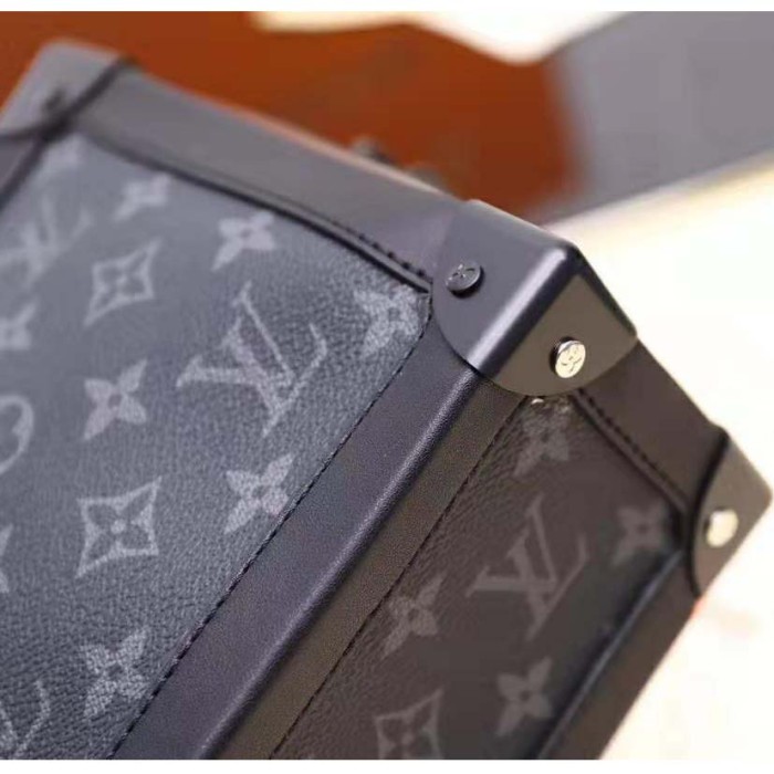 Louis Vuitton LV Men Soft Trunk Soft-Sided Messenger Bag in Monogram Eclipse Canvas-Grey