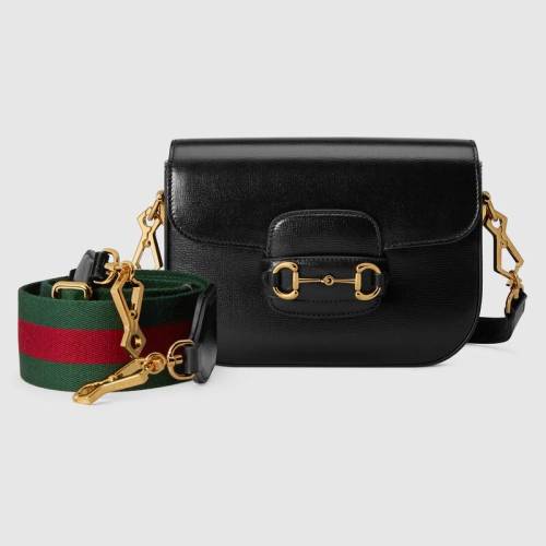 Gucci Women Gucci Horsebit 1955 Mini Bag Leather Green Red Web