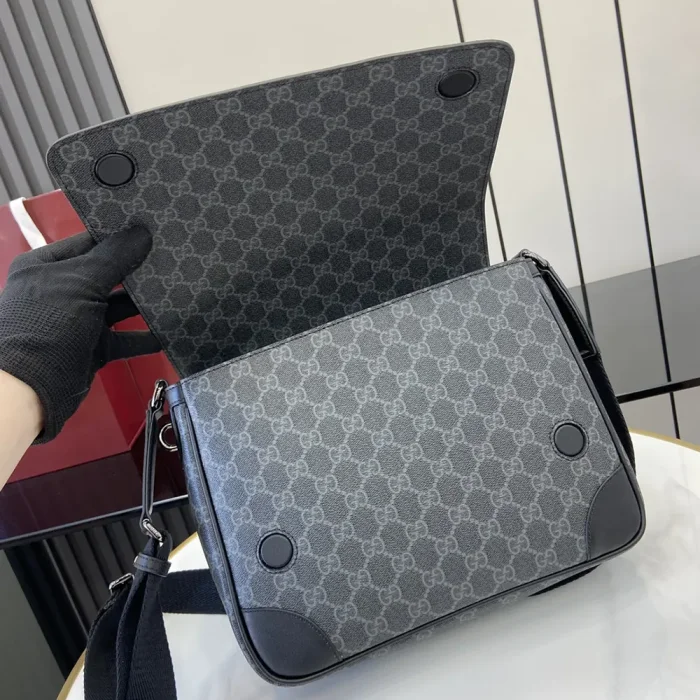 Gucci Men GG Emblem Medium Crossbody Bag 821154FAED41000