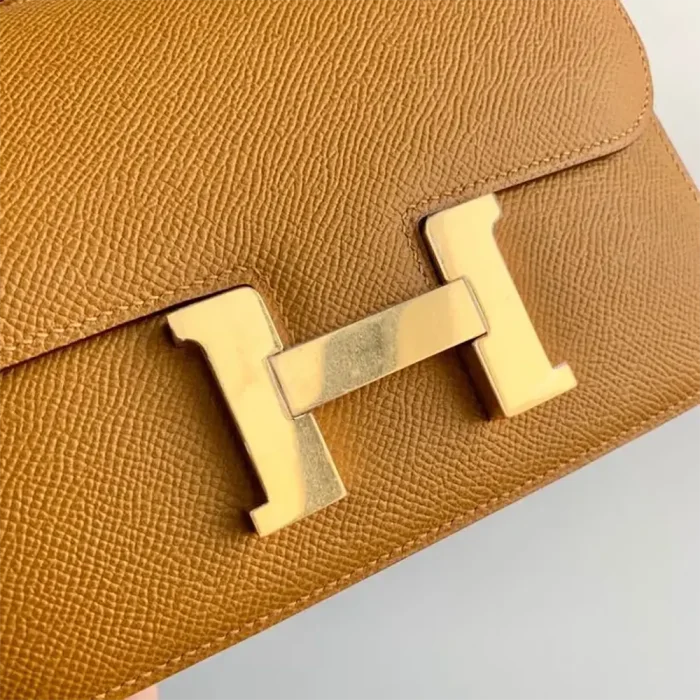 Hermes Women Constance 19 Bag Epsom Leather-Brown/Gold