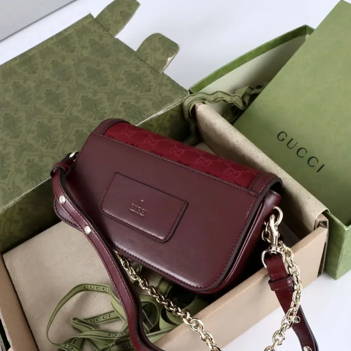 Gucci Women Go Small Shoulder Bag-Maroon 826761FAEKL6207