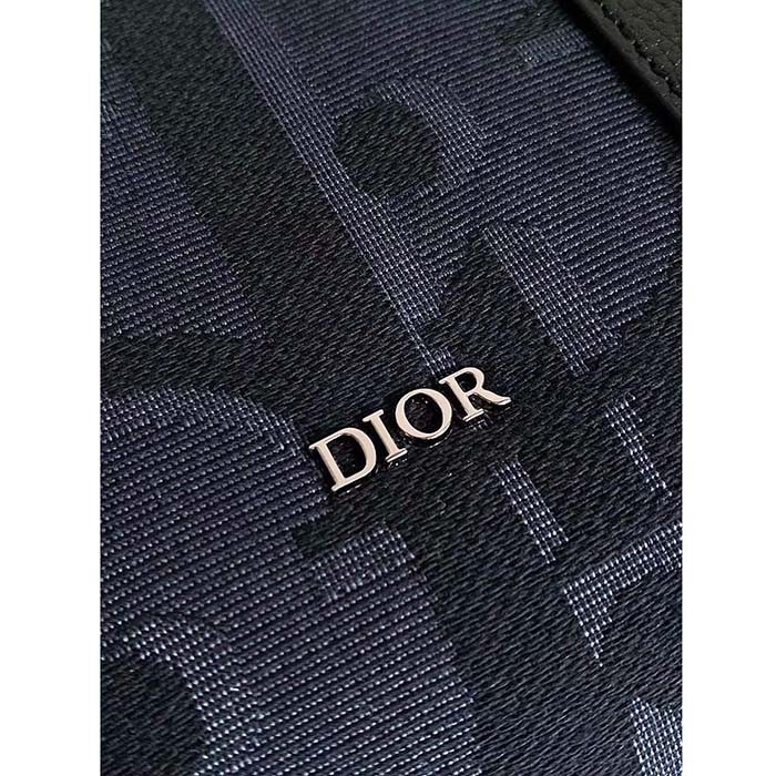Dior Unisex CD East-West Tote Bag Black Maxi Dior Oblique Jacquard