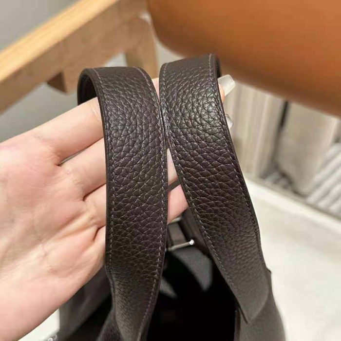 Hermes Women Picotin Lock 18cm in Cowhide leather-Black