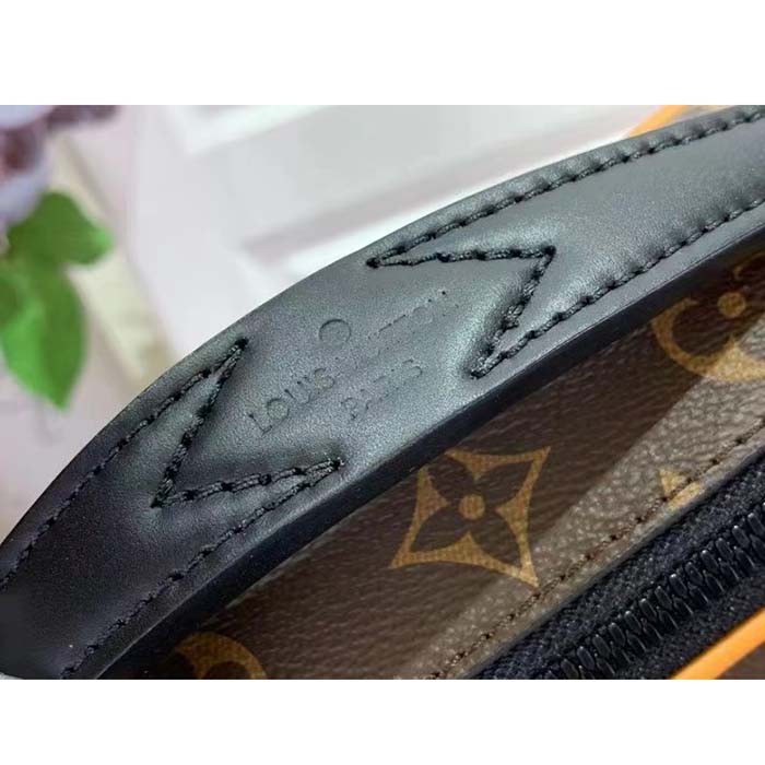 Louis Vuitton LV Unisex S Lock Messenger Radiant Sun Monogram Macassar Coated Canvas