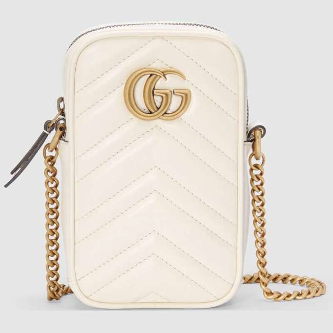 Gucci GG Women GG Marmont Mini Bag in Matelassé Chevron Leather