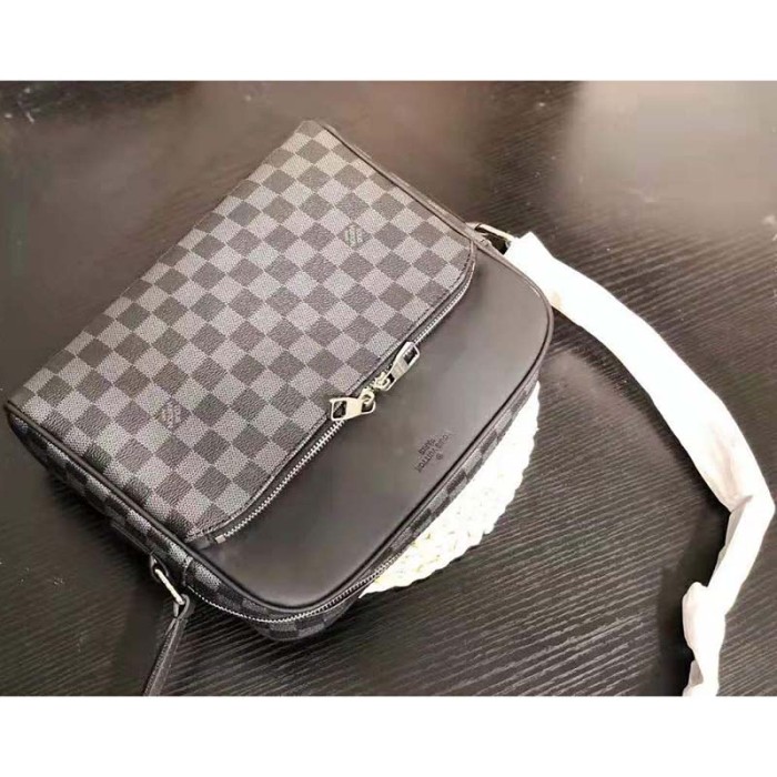 Louis Vuitton LV Men Dayton Reporter PM in Monogram Canvas-Grey