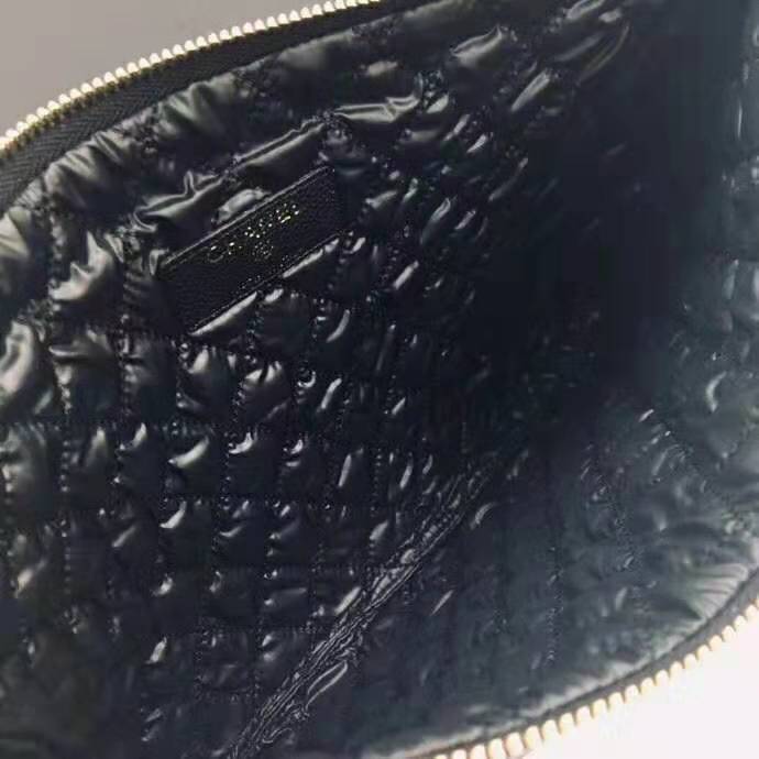 Chanel Unisex Boy Chanel Pouch in Lambskin Leather-Black