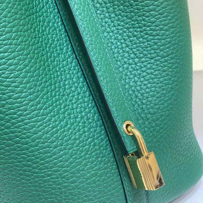 Hermes Women Picotin Lock 18cm in Cowhide leather-Green