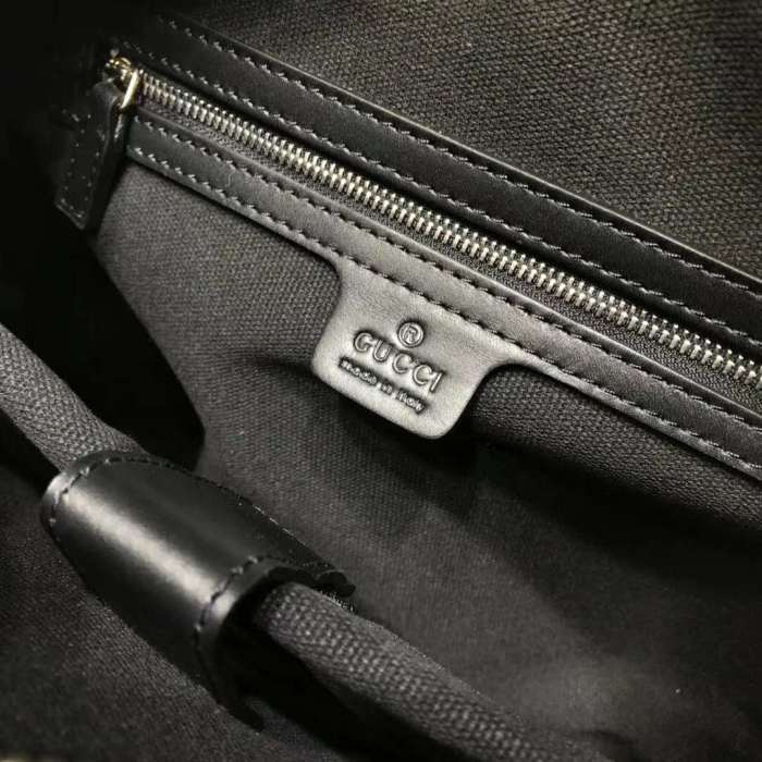 Gucci Unisex GG Black Briefcase Black/Grey GG Supreme Canvas