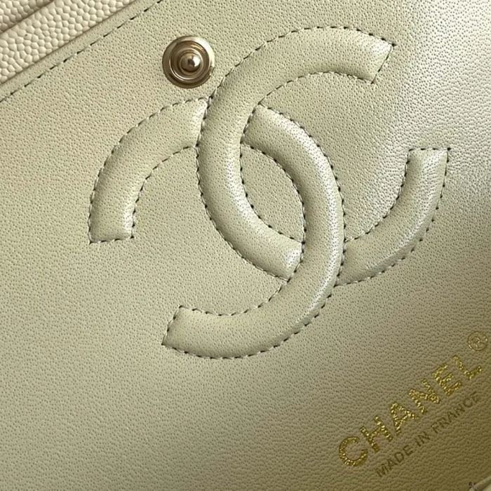 Chanel Women Small Classic Handbag Grained Shiny Calfskin Gold-Tone Metal-YellowChanel Women Medium Classic Handbag Grained Shiny Calfskin Gold-Tone Metal-Yellow