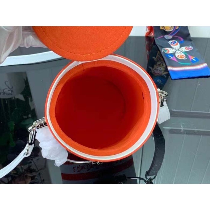 Louis Vuitton LV Unisex Paint Can Orange Coated Canvas Cowhide Leather