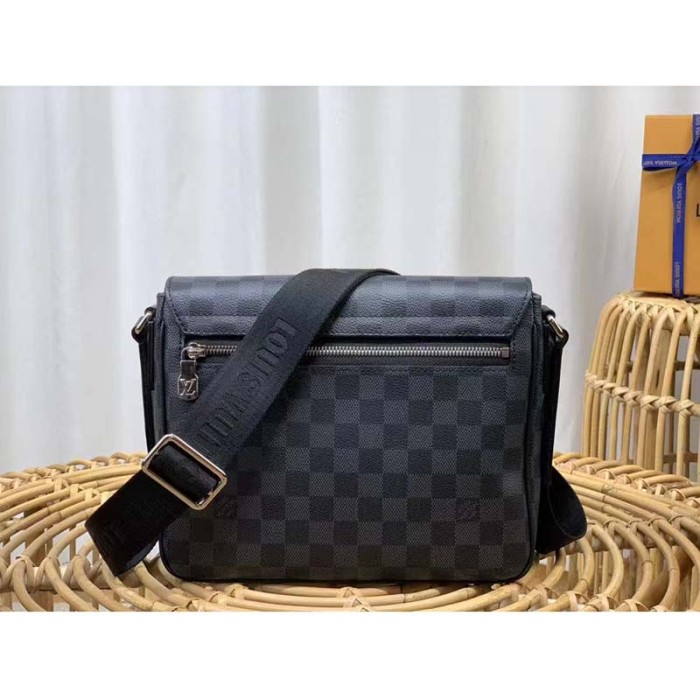 Louis Vuitton LV Men District PM Bag Damier Graphite Coated Canvas