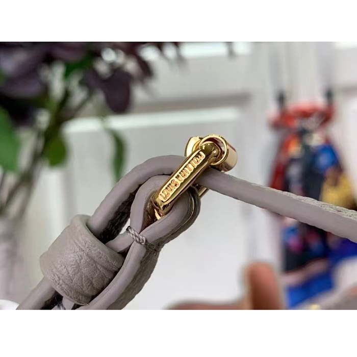 Louis Vuitton LV Unisex Pico Bella Gray Mahina Perforated Calf Leather Microfiber Lining M82731