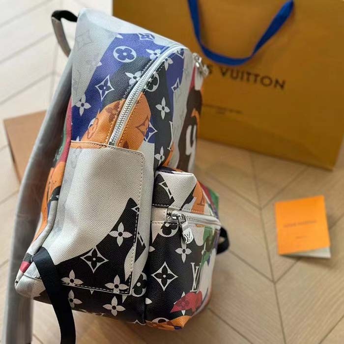 Louis Vuitton LV Unisex Discovery Backpack PM Multicolor Monogram Coated Canvas Cowhide Leather