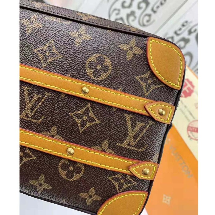 Louis Vuitton LV Men Soft Trunk Messenger PM in Iconic Monogram Canvas-Brown
