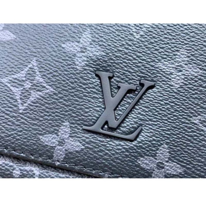 Louis Vuitton LV Men District PM Bag in Monogramme Eclipse Coated Canvas