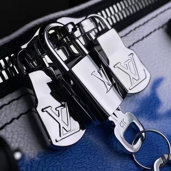 Louis Vuitton LV Unisex Keepall 55B Sunrise Monogram Eclipse Coated Canvas Cowhide Leather