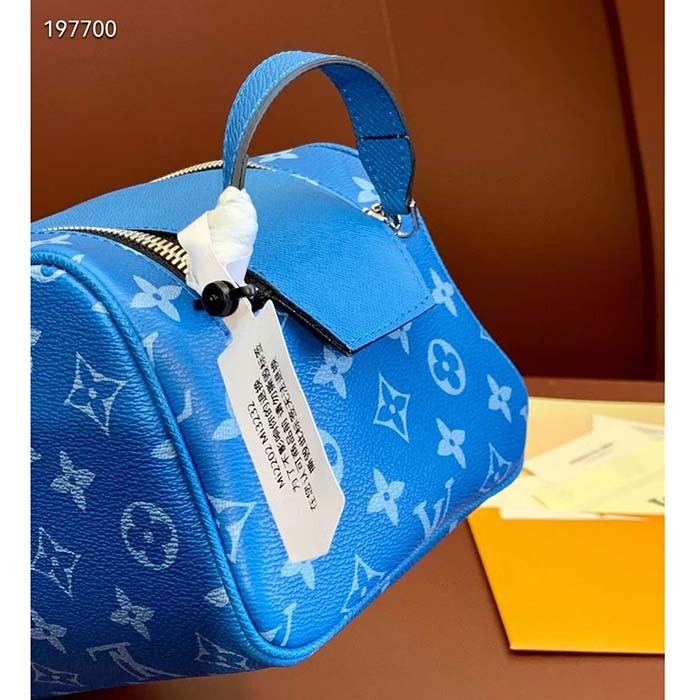 Louis Vuitton LV Unisex Dopp Kit Blue Monogram Coated Canvas M31037