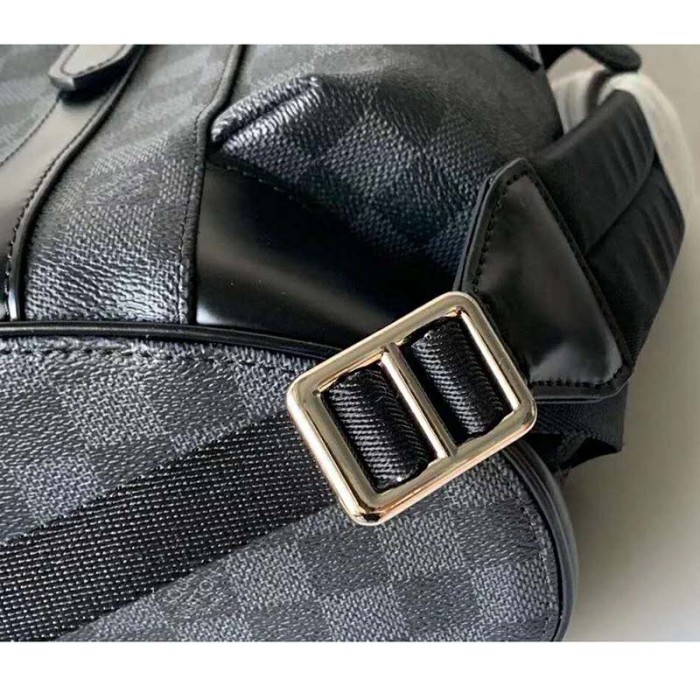 Louis Vuitton LV Unisex Christopher PM Backpack in Damier Graphite Canvas-Grey