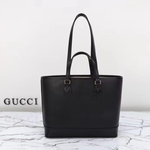 Gucci Women GG Ophidia Mini Tote Bag Black Leather Double G