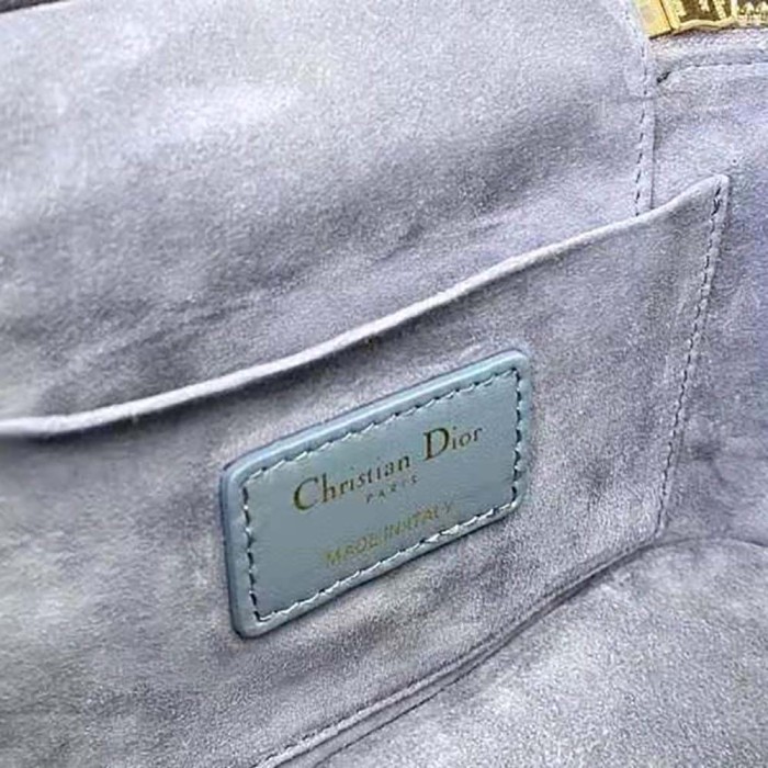 Dior Women Small Diortravel Vanity Case Cannage Lambskin-Silver