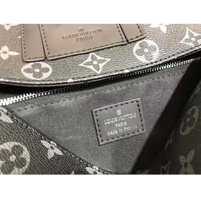 Louis Vuitton LV Men Messenger PM Voyager in Monogram Eclipse Canvas-Grey