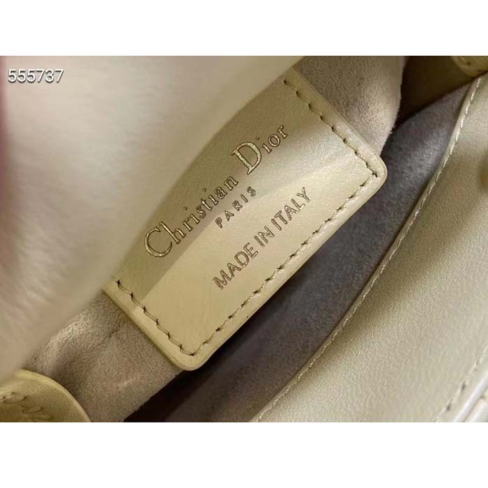 Dior Women CD Lady Dior Micro Bag Yellow Cannage Lambskin