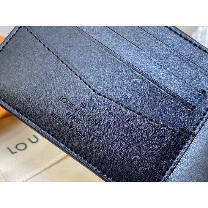 Louis Vuitton LV Unisex Slender Wallet Gradient Electric Sun Calf Leather Textile Lining